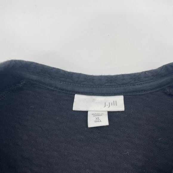 J.JILL Lightweight Sweatshirt Size XL Subdued Floral Print Long Sleeve Pullover - Picture 4 of 8